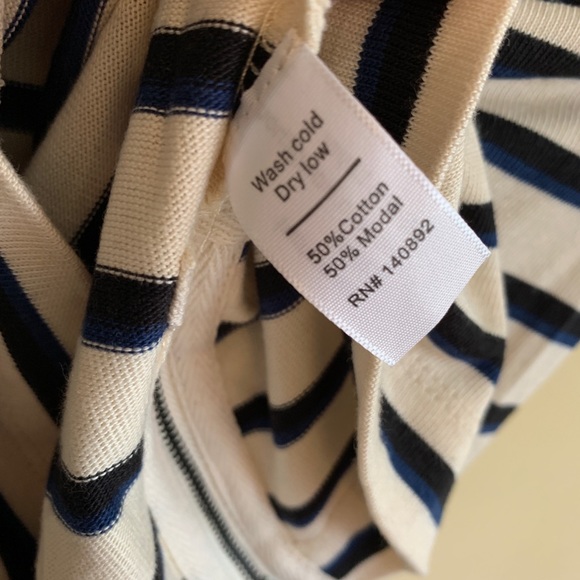 NWOT Marine Layer Polly Crop Stripe Side Zip Top - Picture 6 of 8